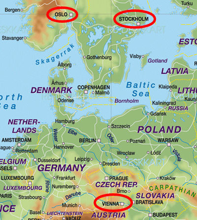 north European map flat